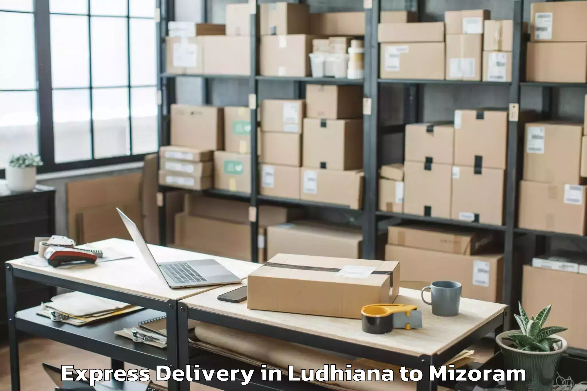 Professional Ludhiana to Icfai University Mizoram Aizaw Express Delivery